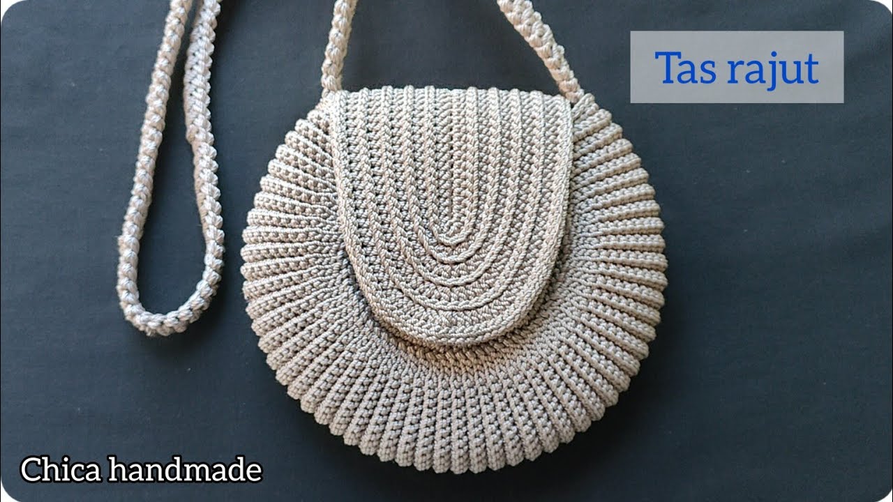 round bag crochet // tas rajut bulat // tas rajut selempang