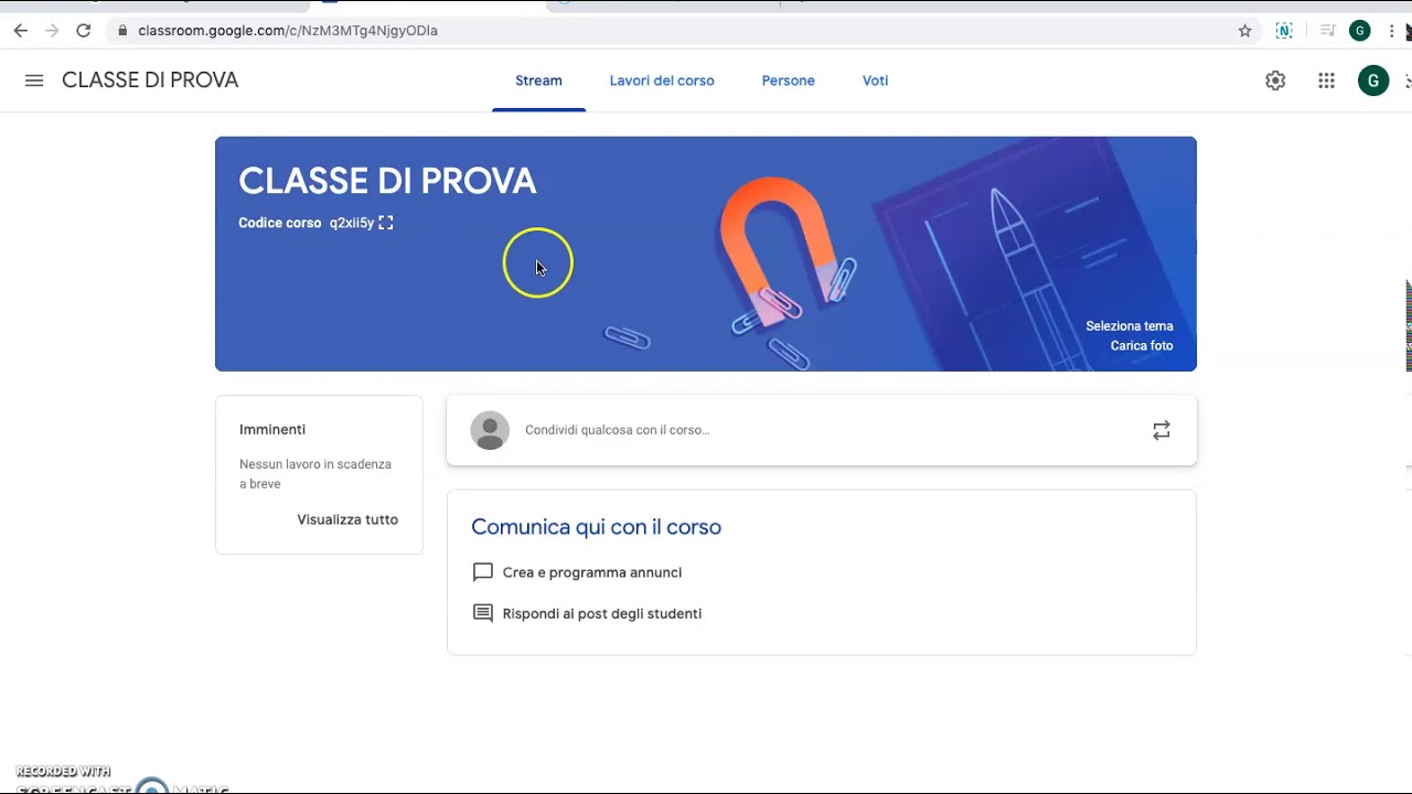 Tutorial per docenti - 2.Organizzare le attivit&agrave; in Classroom