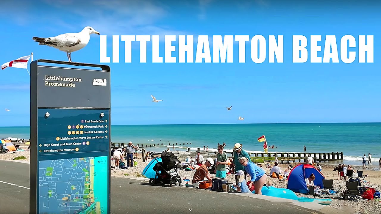 Littlehampton Beach - England Beach Walk 4K