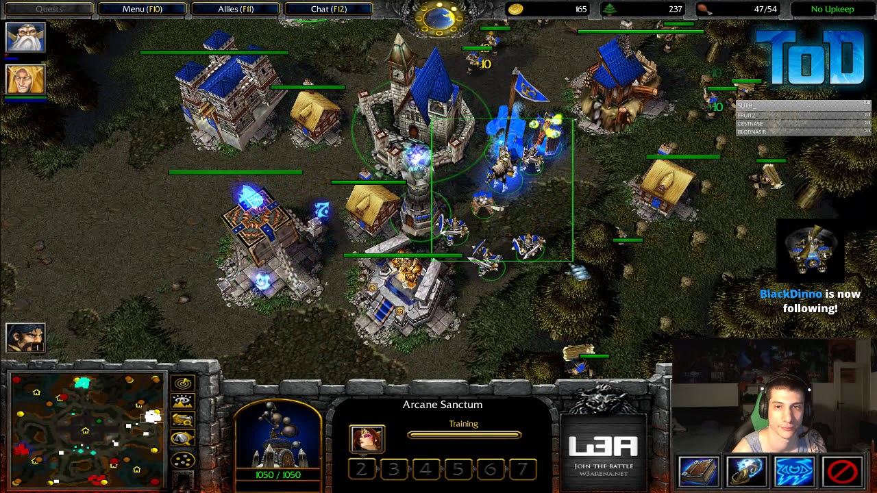 Warcraft III #286 - ToD & Grubby 2v2 vs Undead&Orc (Lost Temple)