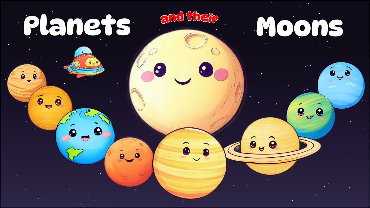 Number of Moons for Each Planet | Planet Comparison | Planets for Kids