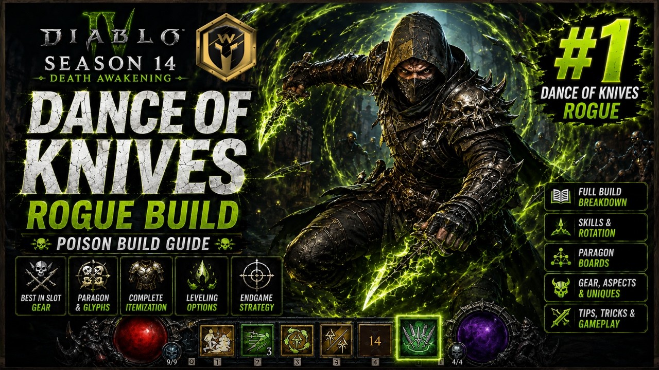 The BEST Poison Dance of Knives Rogue Build in Diablo 4 Season 14 (Full Guide)