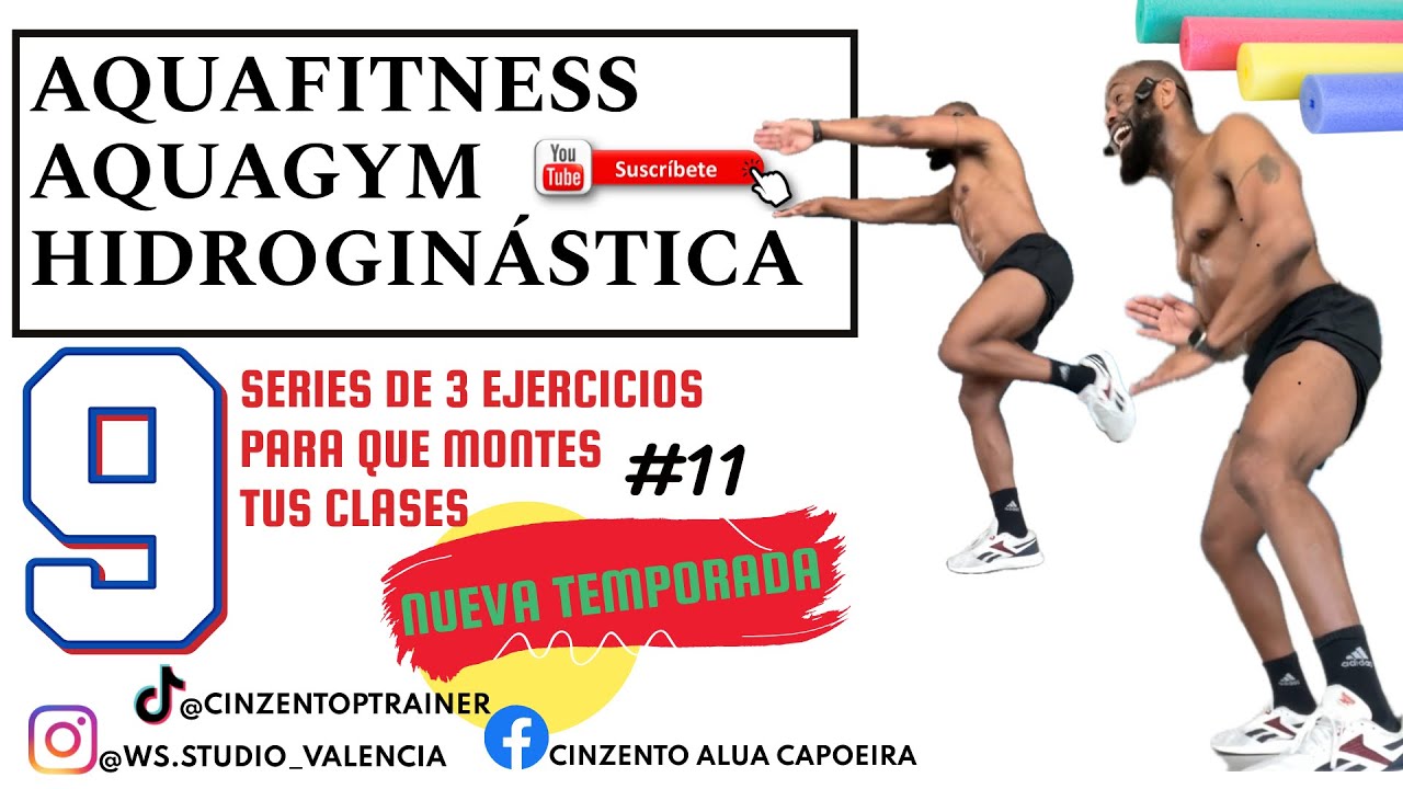 AQUAFITNESS, AQUAGYM E HIDROGINÁSTICA: 9 Series de 3 ejercicios para que montes tus clases #parte11