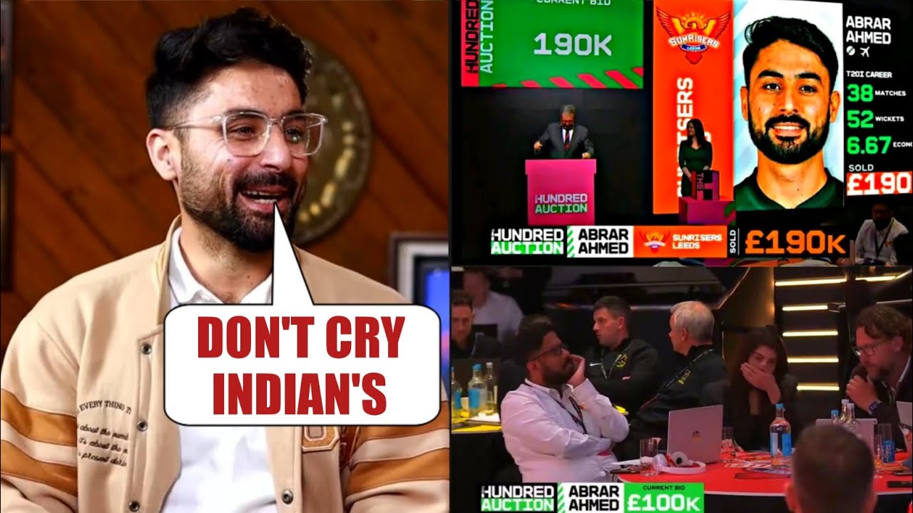 Watch : Abrar Ahmed Reaction After Sold to SRH in The Hundred Auction