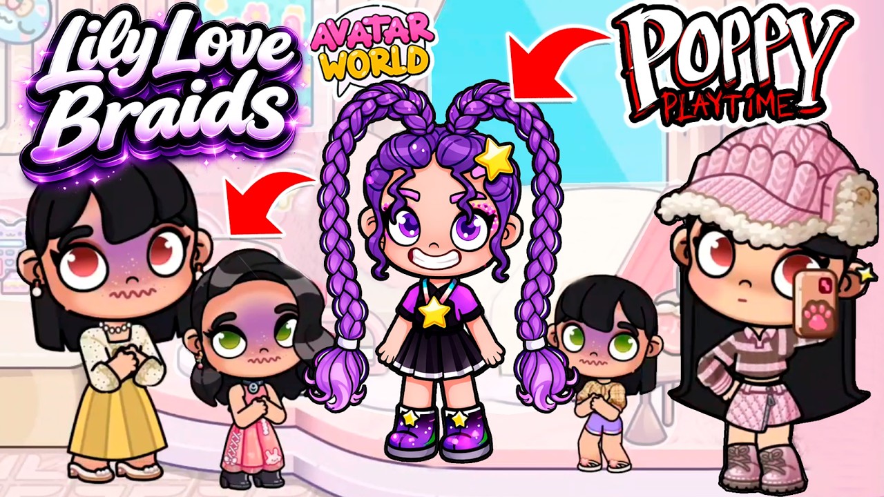 LILY LOVE BRAIDS no PAZU AVATAR WORLD | Poppy Playtime
