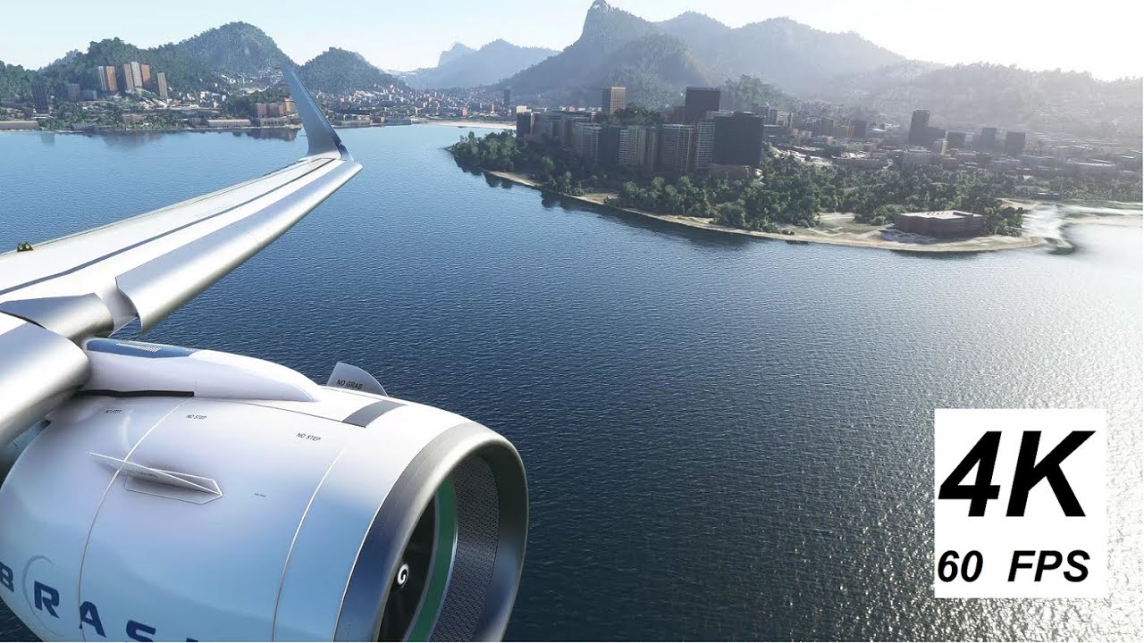 Flight Simulator Dramatic Airbus A320Neo Approach to Rio de Janeiro SBRJ (Santos Dumont) 4K (60 FPS)