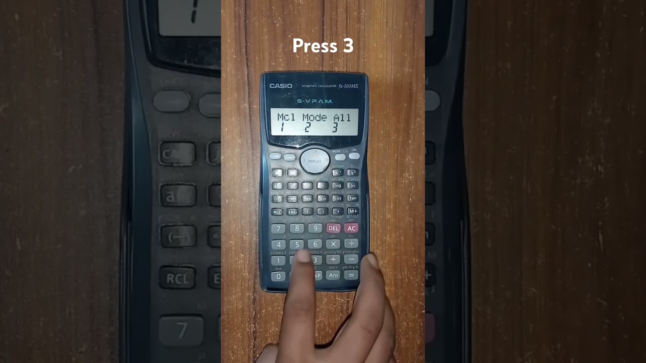 How to reset fx 100 ms calculator #remix #maths #shorts #viralshorts