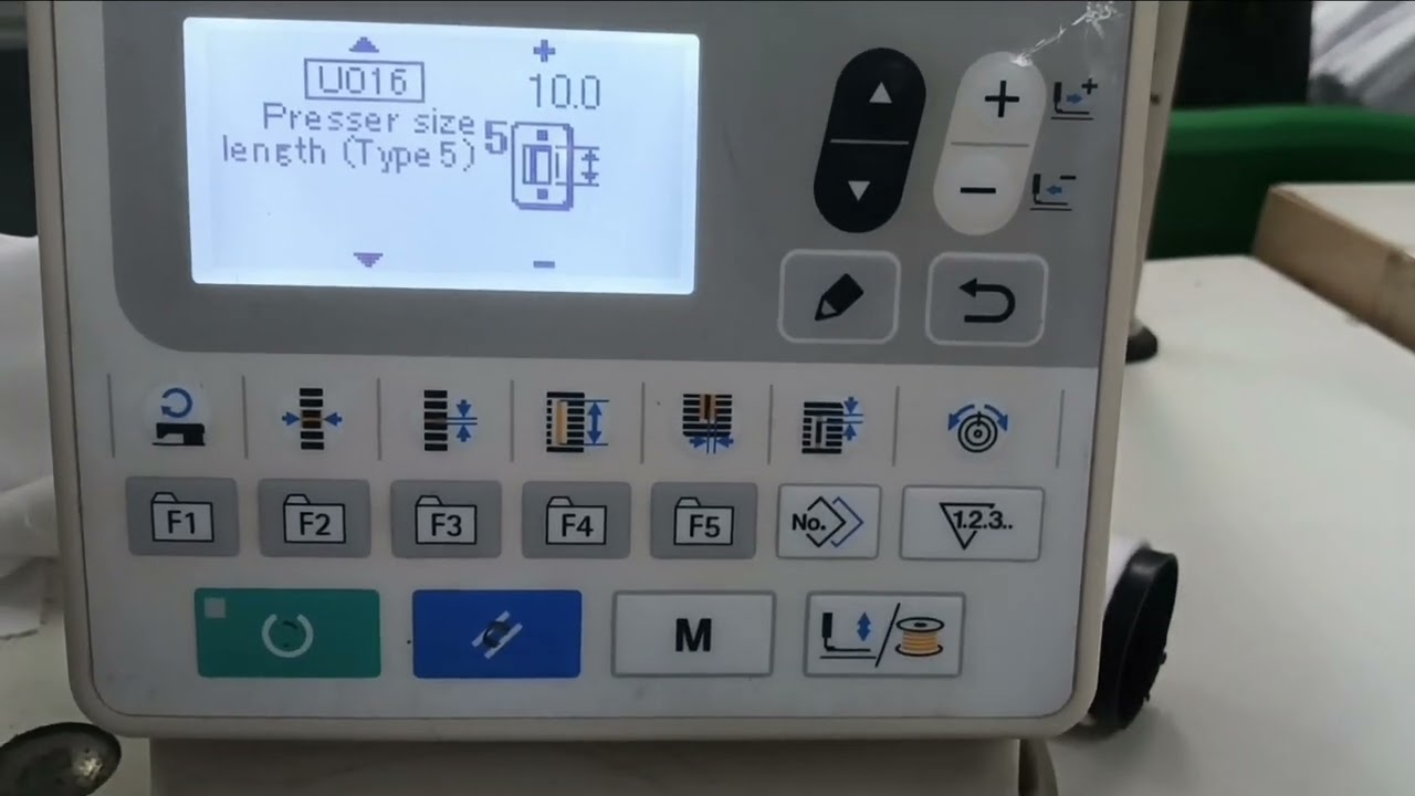 How to juki LBH 1790A pressure feed and knife program
