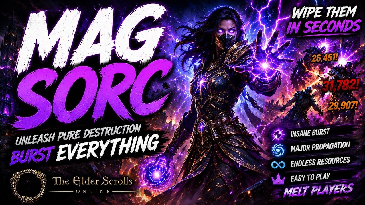 ESO PVP: Мета-билд Магсорк: невероятный взрывной урон, уничтожайте противников с помощью Глока.