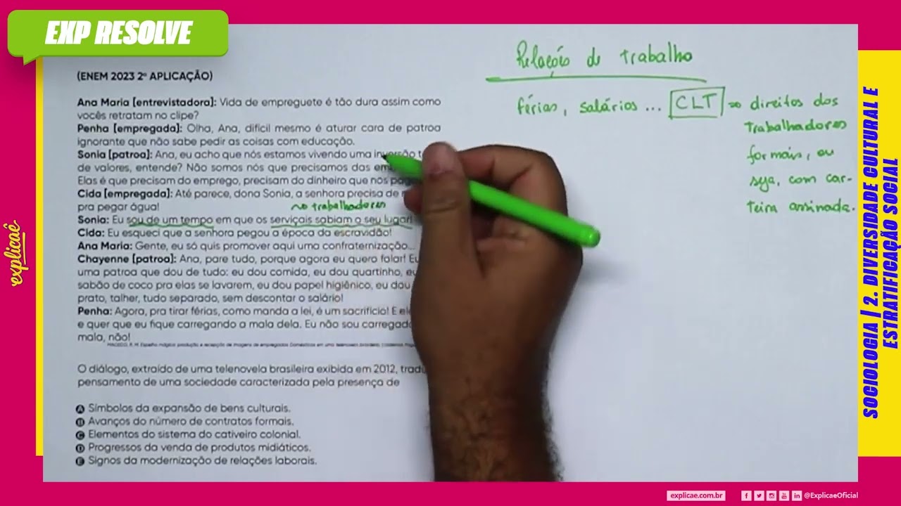 ANA MARIA [ENTREVISTADORA]: VIDA DE EMPREGUETE É TÃO DURA ASSIM COMO (...) | ESTRATIFICAÇÃO SOCIAL
