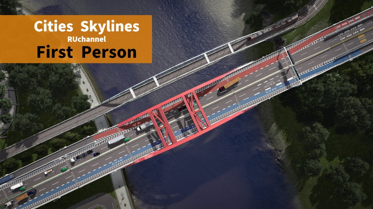 Cities Skylines : First Person Drive (From Airport to Central Station ) (Mingda ep11)
