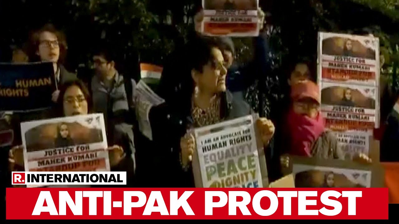 Protest Staged Against Hindu Girl Mehak Kumari's Abduction Outside Pakistan's Embassy In London