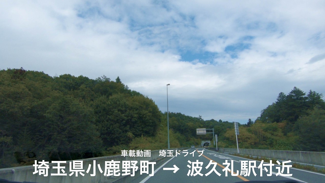 【車載動画】埼玉ドライブ　埼玉県小鹿野町→波久礼駅付近