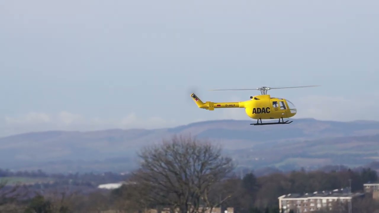 Colin Hastie flying his Helicopter at Cumbernauld model flying club
