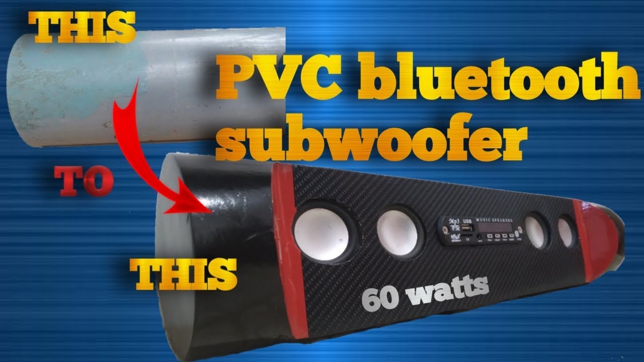 DIY: Portable Subwoofer Boombox Bluetooth Speaker/ How to Make Ultra Bass PVC Pipe Subwoofer