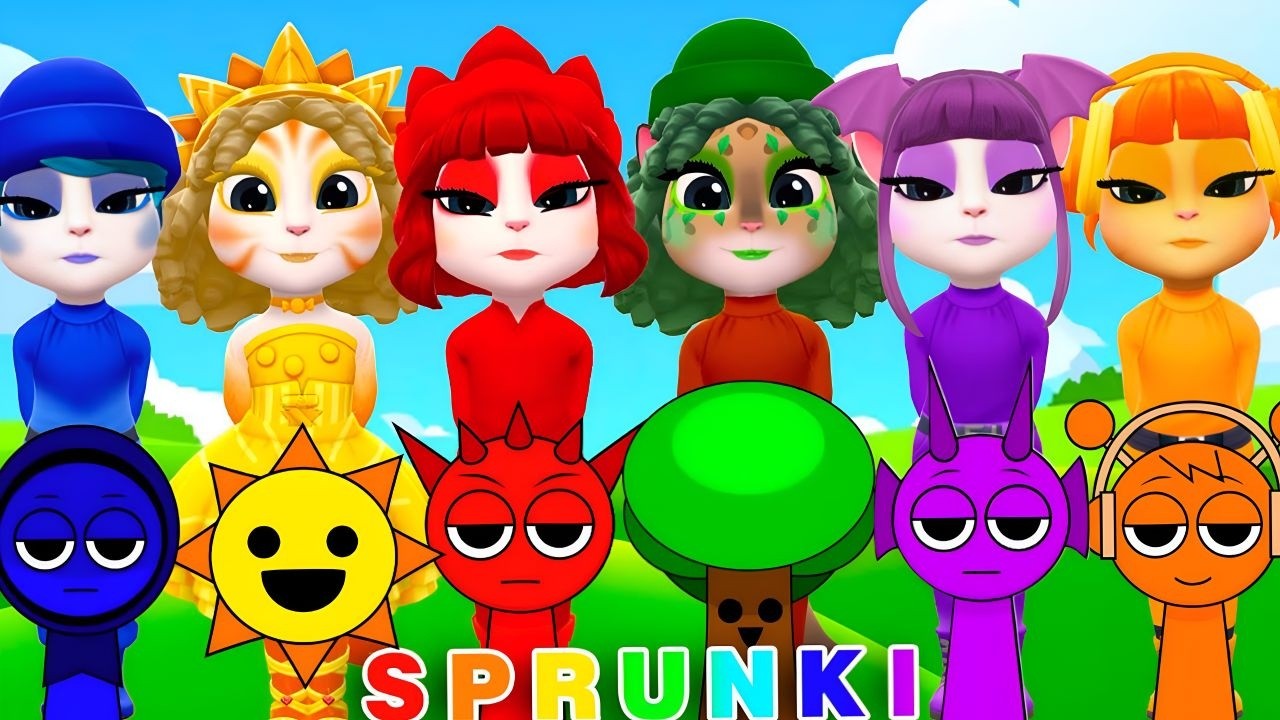 😻MY TALKING ANGELA 2 ➕ SPRUNKI Cosplay Makeover