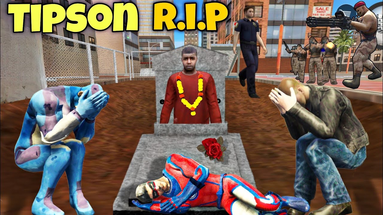 Who Killed Tipson In Rope Hero Vice Town | RIP Tipson In Rope Hero Vice Town