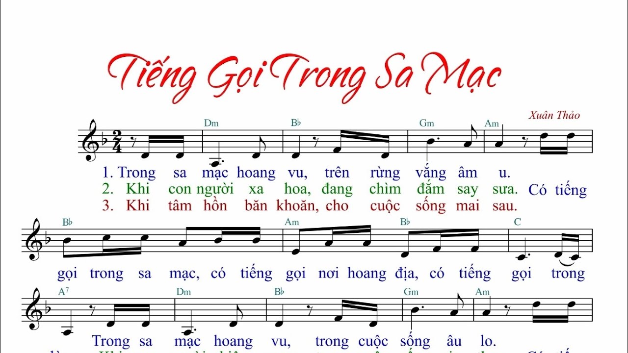 TIẾNG GỌI TRONG SA MẠC - LM XUÂN THẢO - ( HL - CN2 MV )