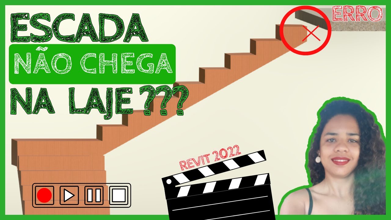 Revit - Como resolver o erro da escada que não alcança a laje?