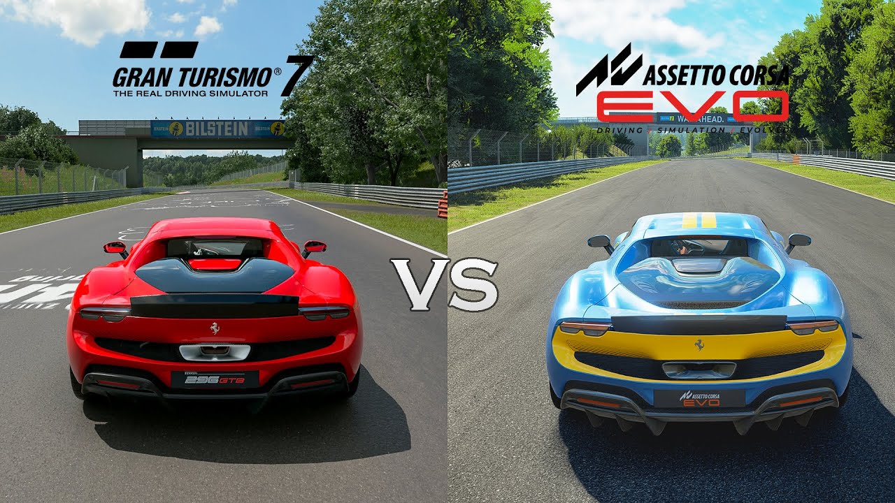 Assetto Corsa Evo vs Gran Turismo 7: Which is More Realistic? (Ferrari 296 GTB)