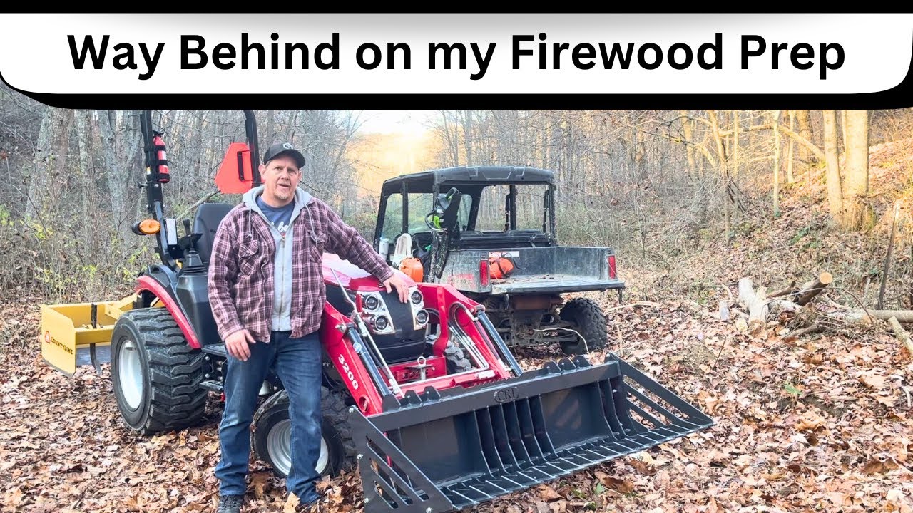 Заготовка дров на зиму с помощью ведра CRI Rock & Firewood Bucket