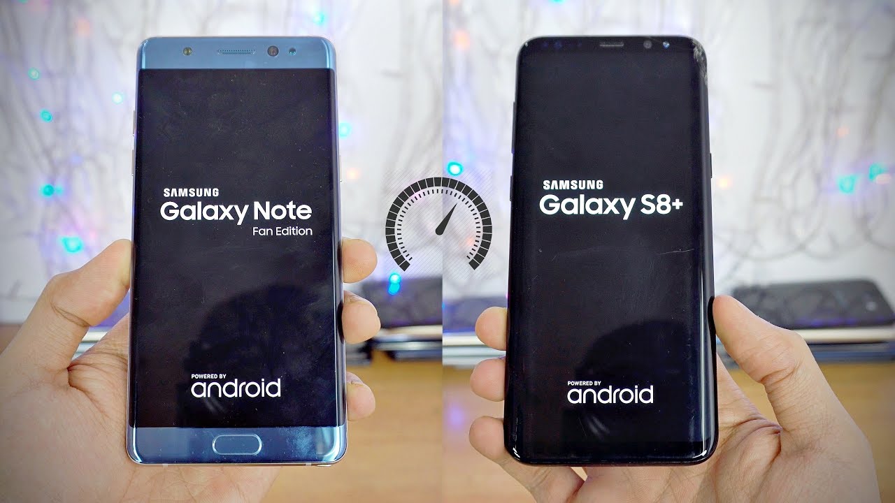 Samsung Galaxy NOTE FE vs Galaxy S8 Plus - Speed Test! (4K)