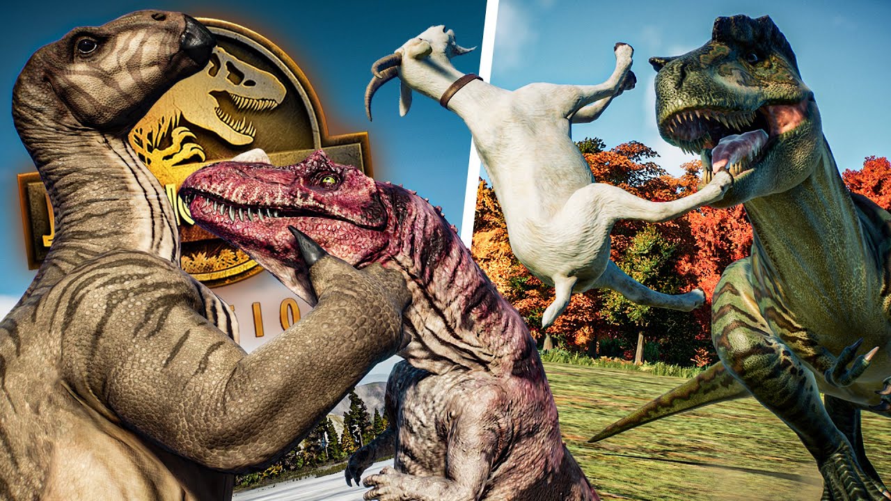 SOME OF THE BEST ANIMATIONS!! FIGHTS, KILLS, INTERACTINGS! - Jurassic World Evolution 2