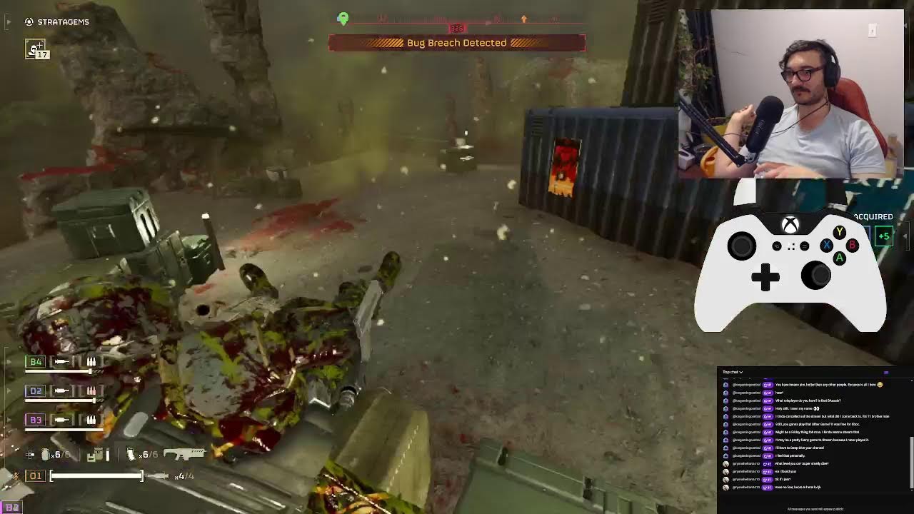 Relaxing while doing the mo in #Helldivers2 with one hand + #Xboxcontroller