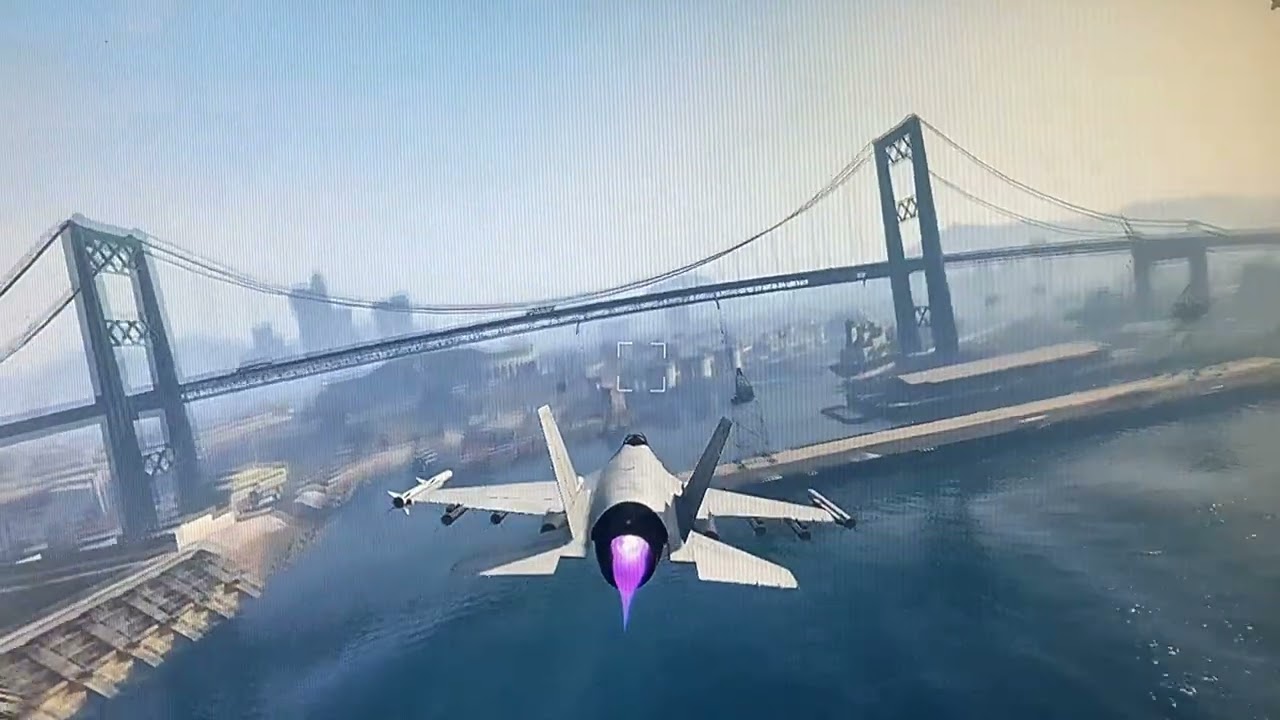 Playing GTA 5 flying a fighter jet 
