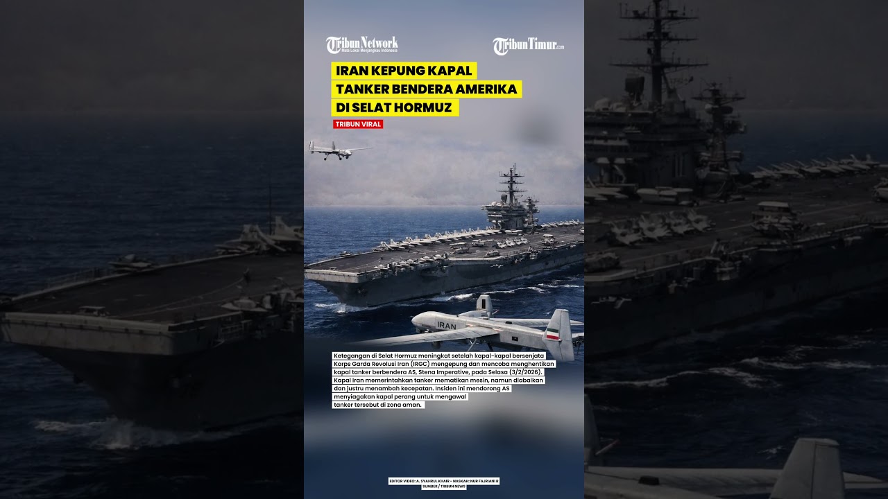 MEMANAS! KAPAL TANKER BERBENDERA AMERIKA SERIKAT DIKEPUNG MILITER IRAN