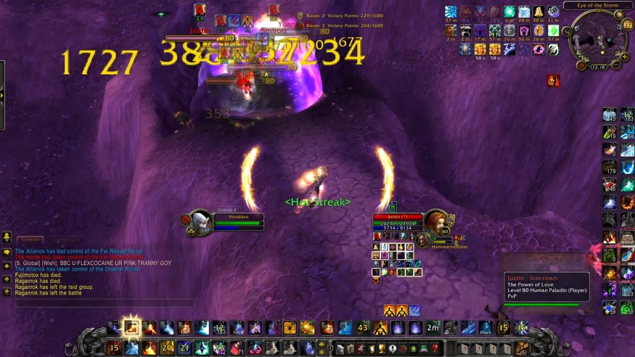 INSANE DAMAGE! 12-1 Fire Mage (1.2mil 2nd most 0.5mil) WotLK Solo PvP - Rakzo