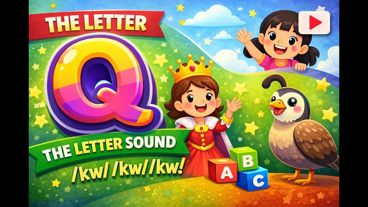 LEARN THE LETTER Q SOUND  | Q is for Queen 👑 | PHONICS FOR KIDS