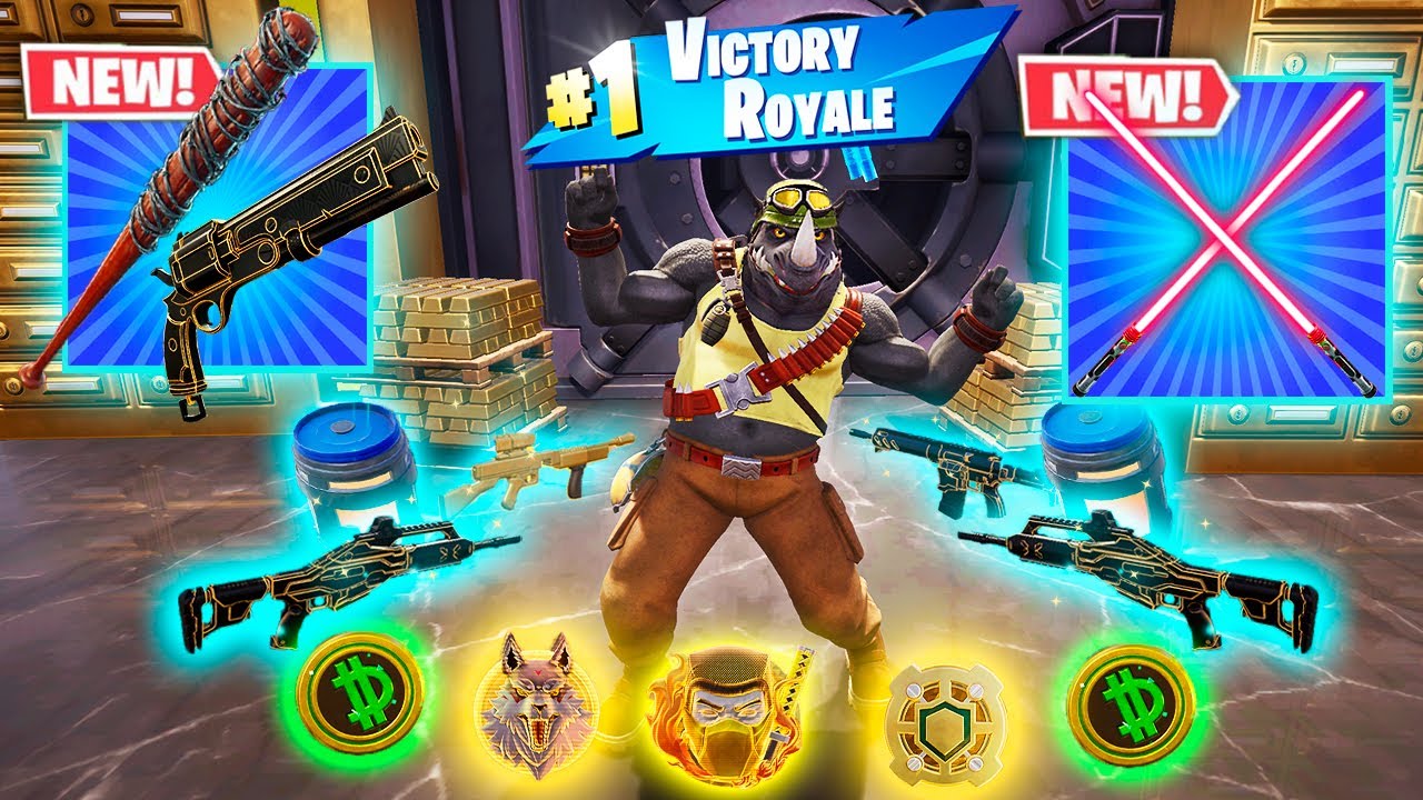 ROCKSTEADY vs EXOTIC GUNS 5 NEW MEDALLIONS & MYTHIC’S CHALLENGE (NEW! Fortnite Chapter 6 Season 2