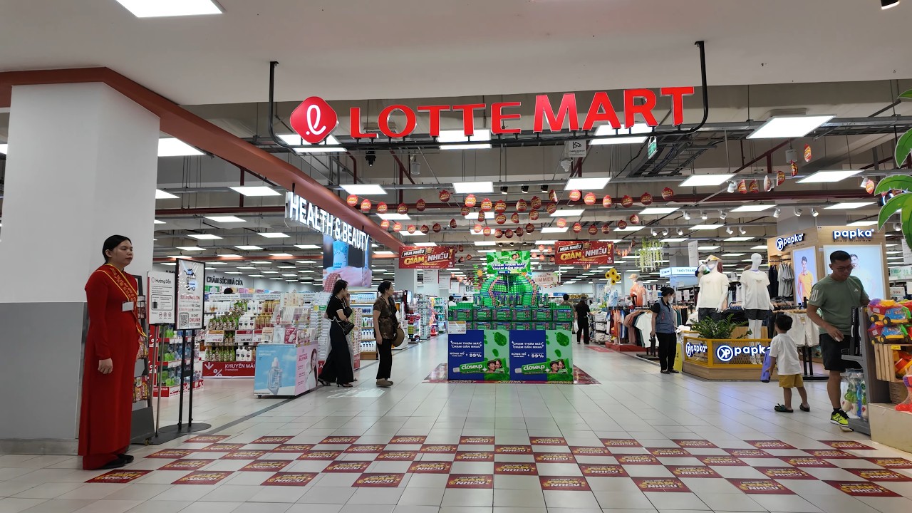 🇻🇳 lotte mart - da nang walking tour - korean retail hypermarket vietnam 4k