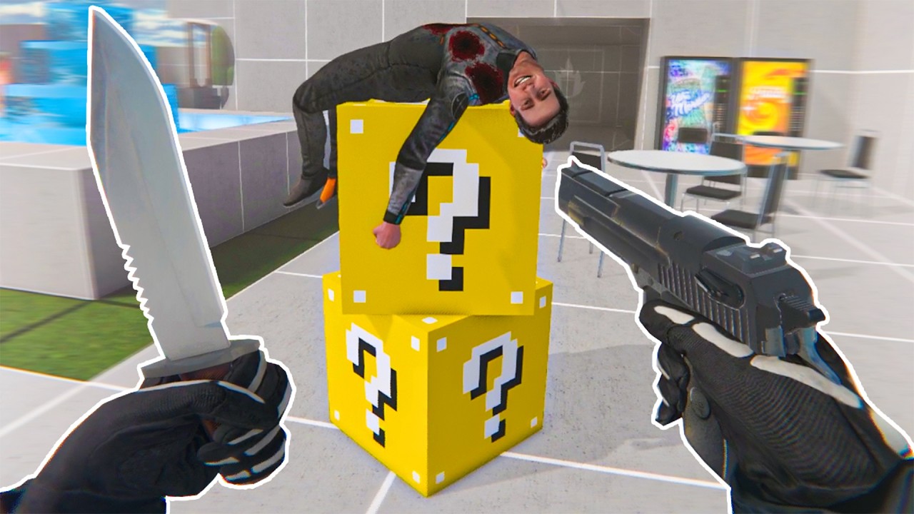 Survivre aux LUCKY BLOCKS en VR (BONELAB)