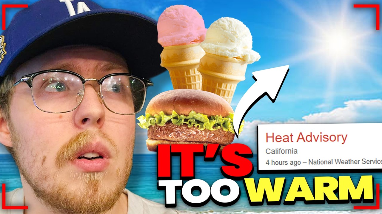 Swedish Man Surviving The LA Heatwave & Eating Food🍦☀️
