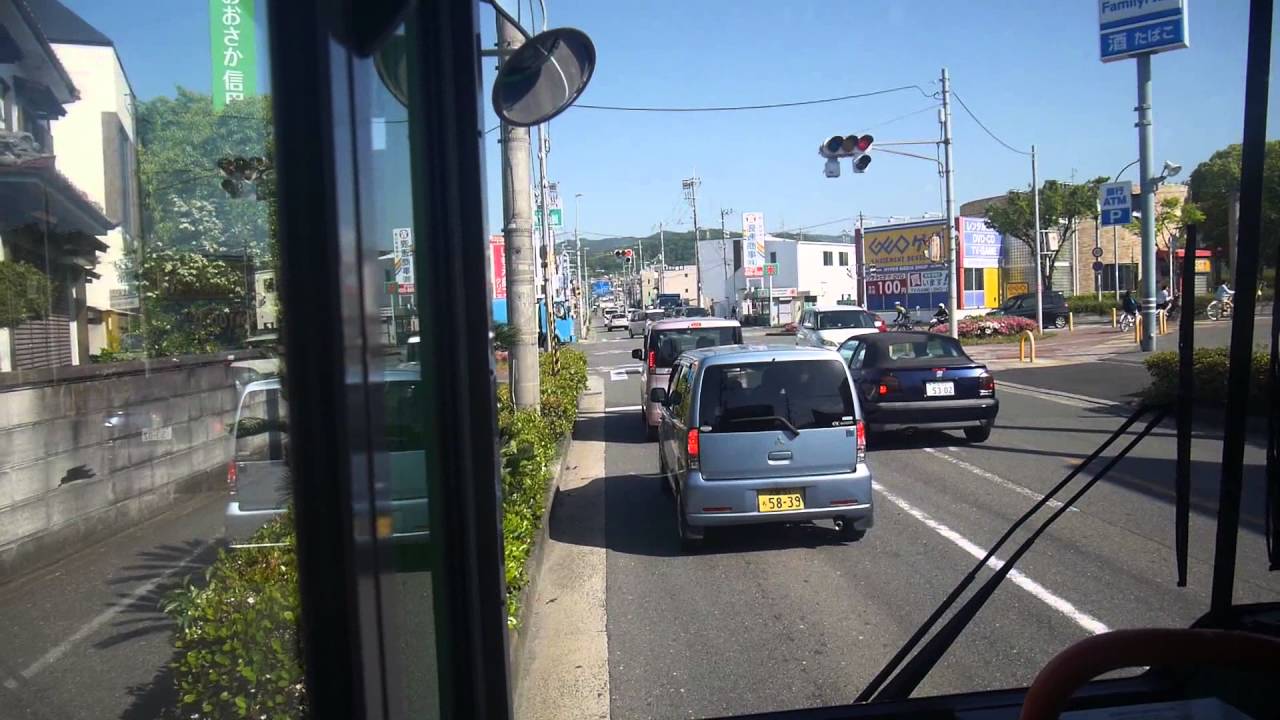 【前面展望】ＪＲ高槻駅北～原大橋～杉生【高槻市交通部バス・11系統】