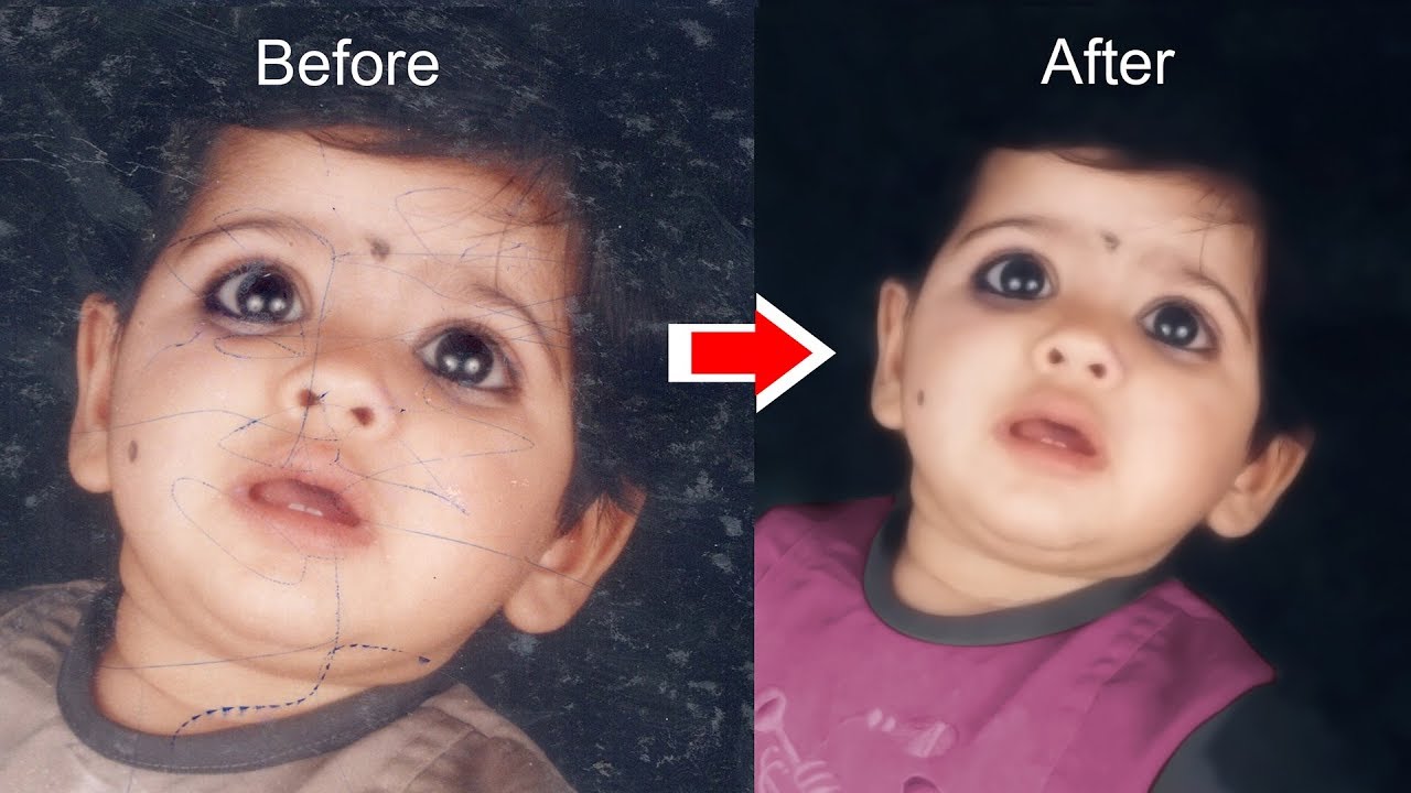Scratch Remove | Damaged Photo Repair | Clean Old Photo | in Photoshop