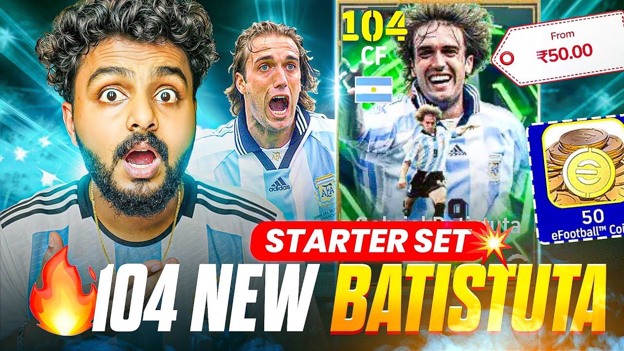 102 NEW BATISTUTA IS A F2P KING🥶🔥 | NEW 50INR STARTER SET💥 | WORST STATS?🤡 | FREE BATISTUTA BETTER?🤔