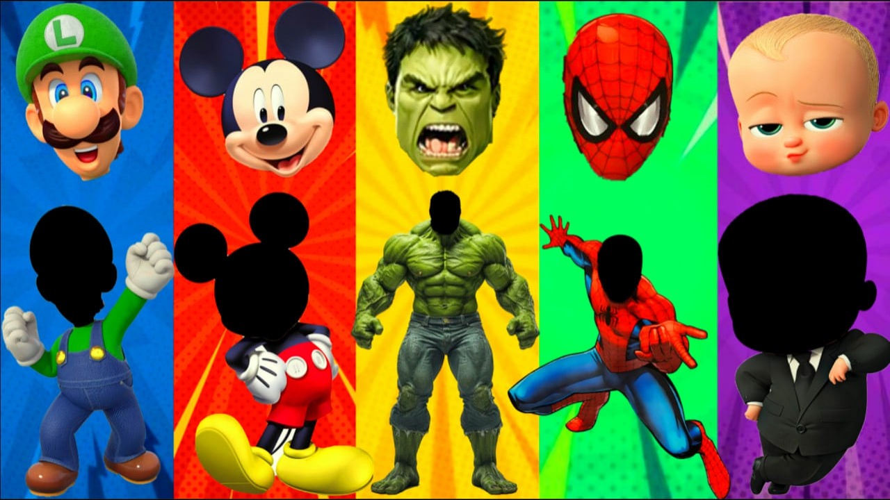5 ROUNDS Wrong Eyes Quiz! Can YOU Guess Luigi, Mickey, Hulk, Spider-Man & Boss Baby? Full Challenge