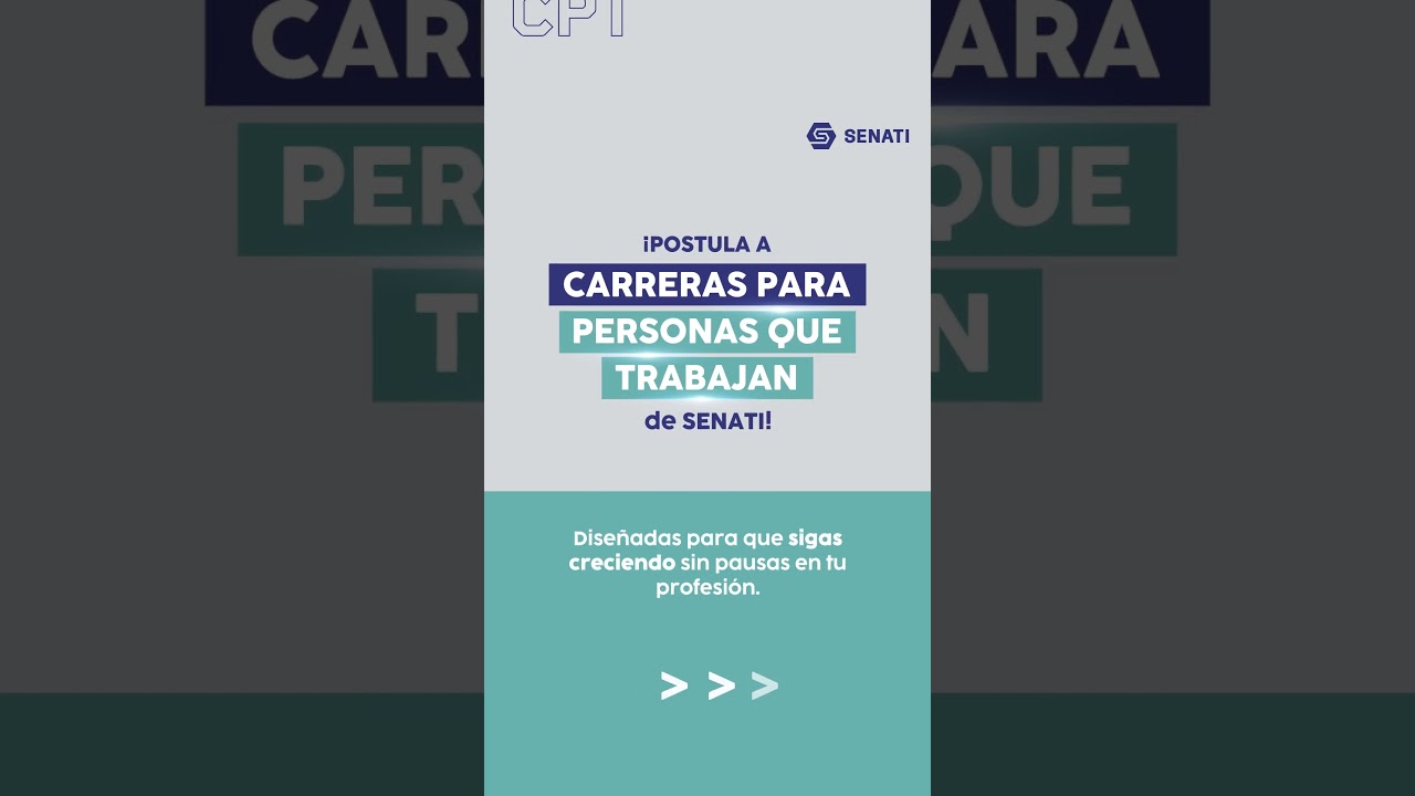 Estudia con Carreras para Personas que Trabajan de SENATI y sigue creciendo 🚀