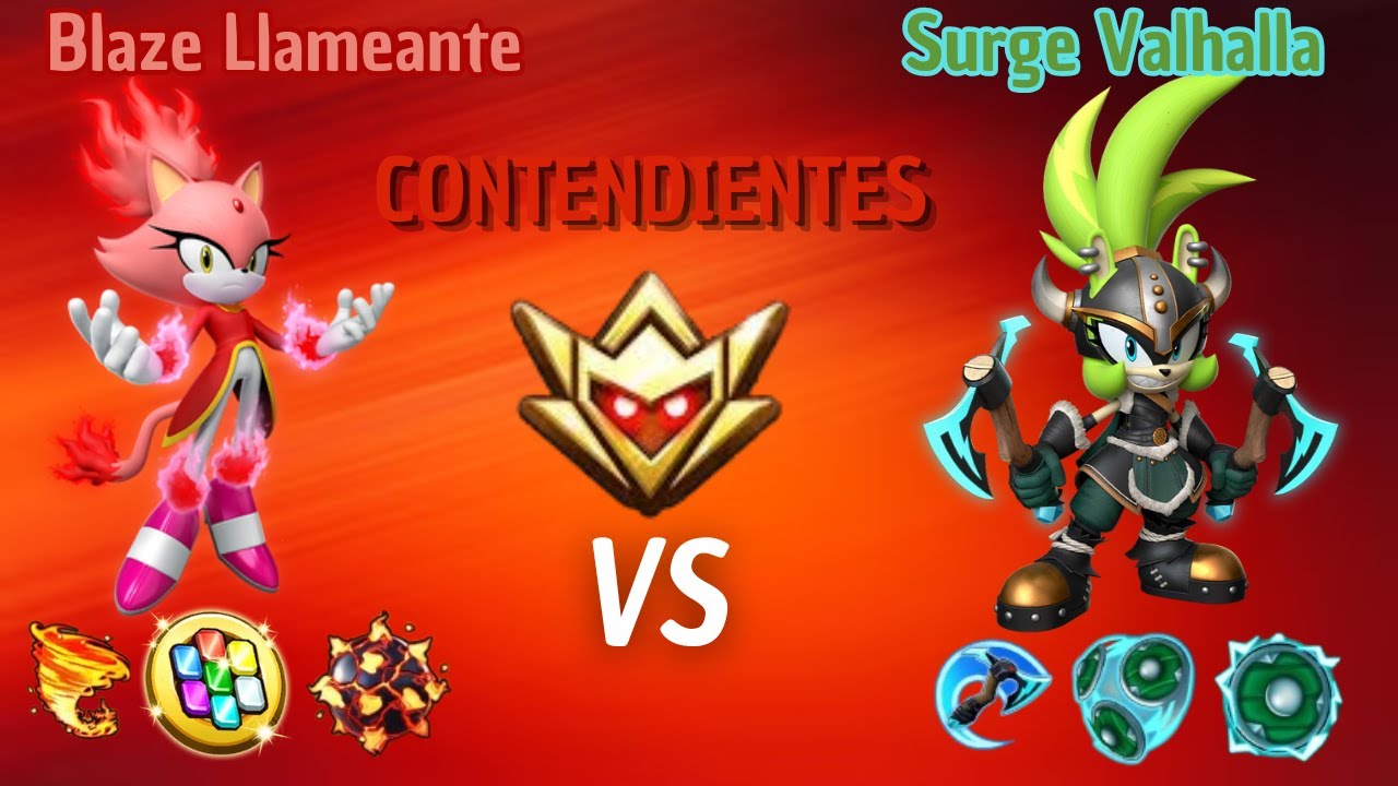 Surge Valhalla VS Blaze Llameante (Contendientes) - Sonic Forces Speed Battle gameplay