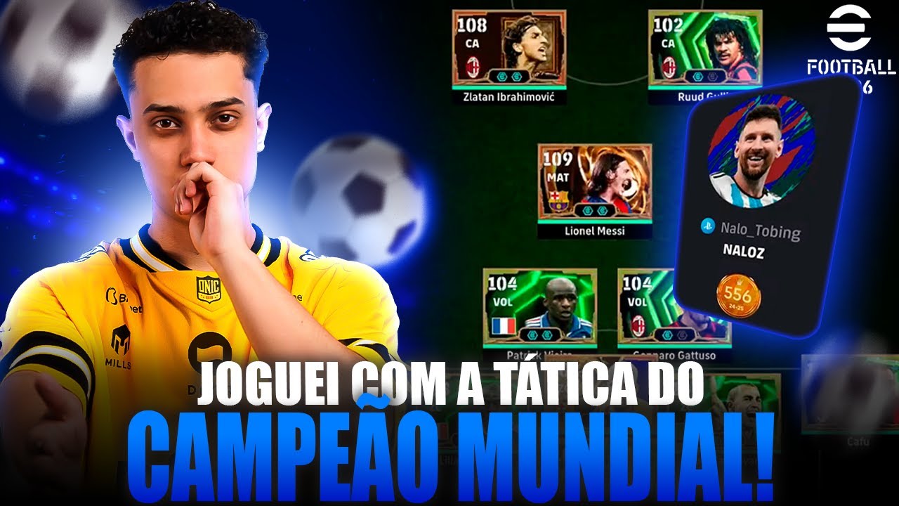 USEI A TÁTICA DO CAMPEÃO MUNDIAL CONTRA O TOP 500 GLOBAL no Efootball 2026