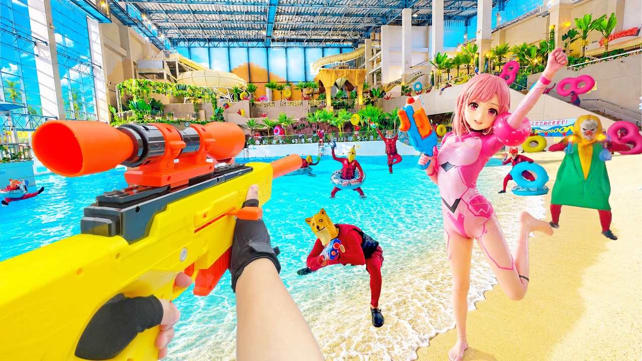 Wojna Nerf | Bitwa w Aquaparku i Spa 45 (Strzelanka Nerf z perspektywy pierwszej osoby)
