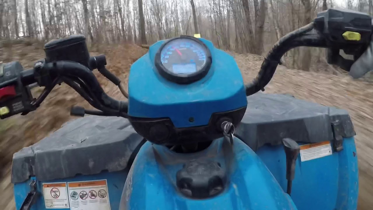 I almost sunk my four wheeler in a water puddle!