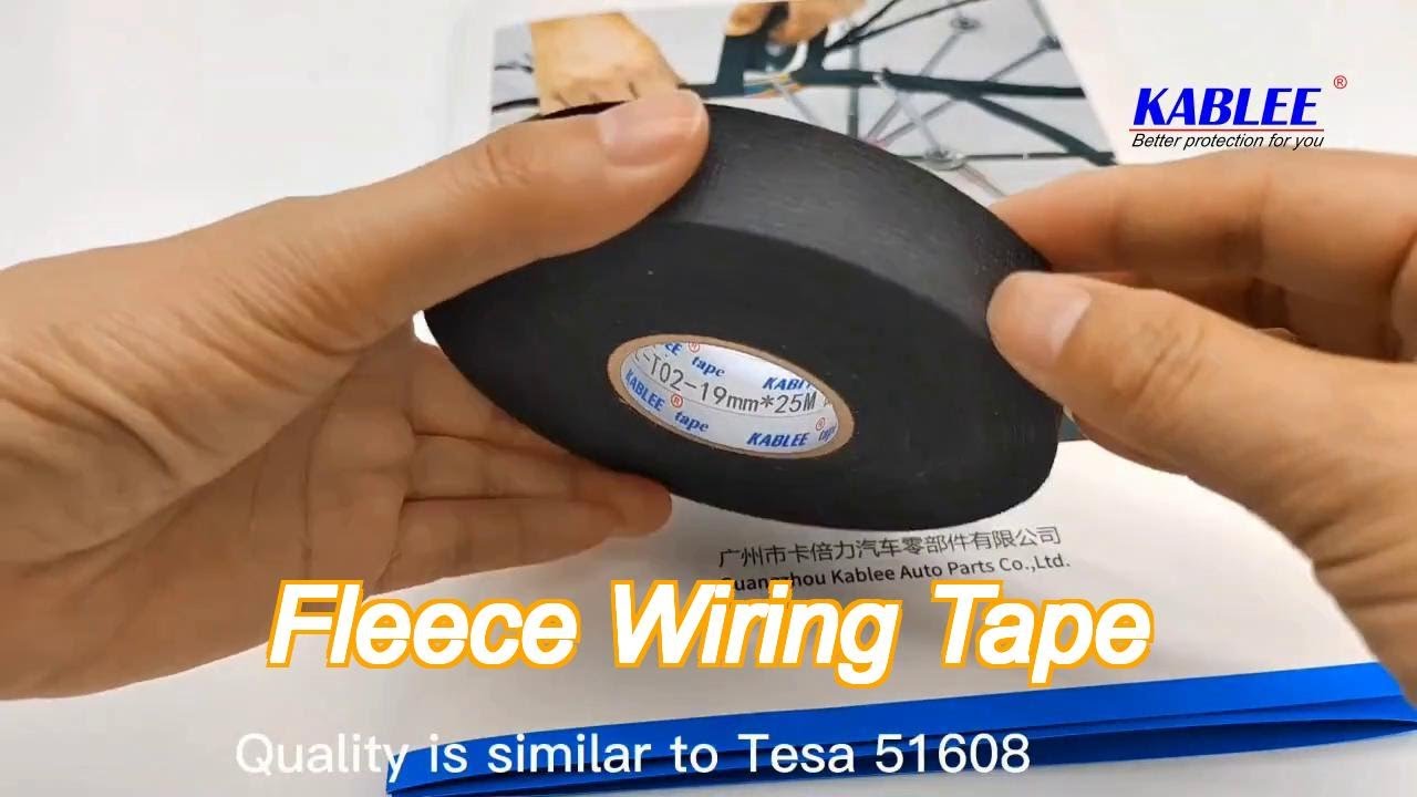 19Mm Fleece Wiring Tape , Automotive Friction Tape For Wiring Harness 25M Length