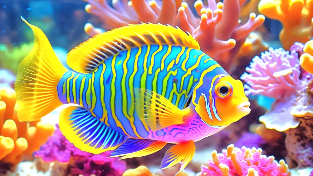 The Best 4K Aquarium - Dive Into The Mesmerizing Underwater Realm, Sea Jellyfish, Coral Reefs