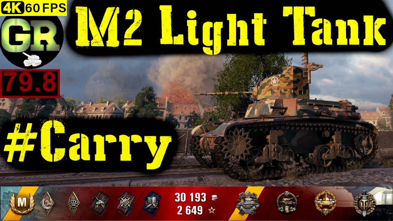 80_World of Tanks M2 Light Tank WoT Replay - 11 Kills 1.1K DMG(Patch 1.5.0)