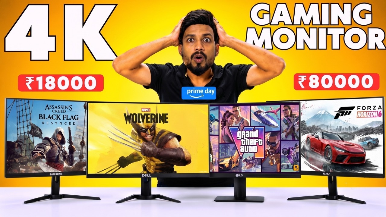 4K Gaming Monitor in Prime Day for PS5 & PCs | ₹18,000&ndash;₹80,000