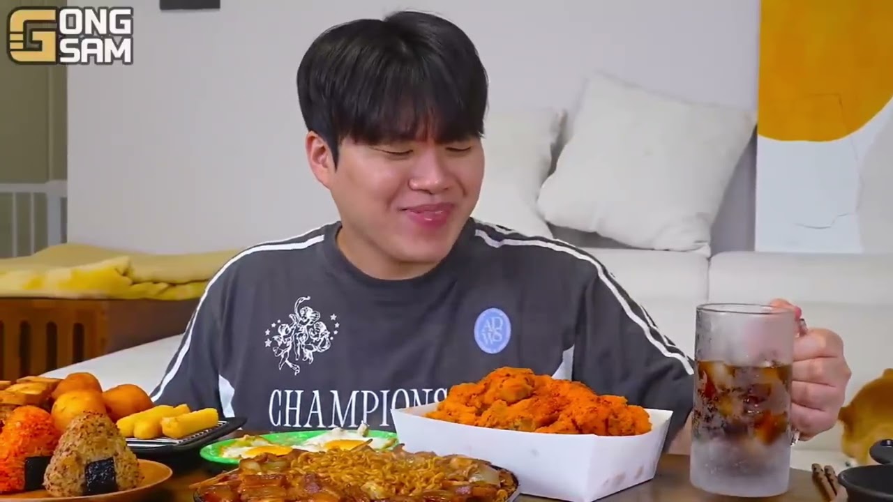 ASMR MUKBANG | CHEETOS Fried Chicken, cheese stick, black bean noodles, Korean Food recipe ! eating